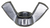 3/8"-16 Cold Forged Wing Nuts, Nickel (Qty: 50)