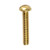 Machine Screw #10-32 x 5/8" Slotted Round Head, Brass (Qty: 100)