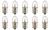 Box of 10 KPR102 Krypton Lamp Bulb 2.4 Volt 1.68 W