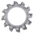 #14 Countersunk External Lock Washer, Zinc Finish (Qty: 100)