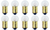 Box of 10 #423 Miniature Bulbs 1.25V 0.6A