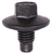 M12-1.75 Oil Drain Plug With Gasket, Black Zinc for GM 21006725 (Qty: 2)