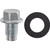 M12-1.25 Oil Drain Plug With Gasket, Steel, Zinc Finish (Qty: 5)