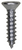 Tapping Screw #6 x 5/8", Phillips Flat Head, AB Tip, Zinc Finish (Qty: 100)
