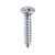 Tapping Screw #8 x 1", Phillips #6 Flat Head, AB Tip, Zinc Finish (Qty: 100)