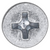 Tapping Screw #10 x 1", Phillips Flat Head, AB Tip, Zinc Finish (Qty: 100)