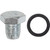 1/2"-20 Single Oversize Steel Oil Drain Plug With Gasket, Zinc Finish (Qty: 5)