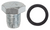 1/2"-20 Single Oversize Steel Oil Drain Plug With Gasket, Zinc Finish (Qty: 5)