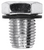 M14-1.40 Single Oversize Steel Oil Drain Plug With Gasket, Zinc Finish (Qty: 5)