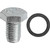 M12-1.5 Single-Oversize Oil Drain Plug With Gasket, Steel, Zinc Finish (Qty: 5)