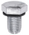 M12-1.5 Single-Oversize Oil Drain Plug With Gasket, Steel, Zinc Finish (Qty: 5)