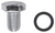 M12-1.5 Single-Oversize Oil Drain Plug With Gasket, Steel, Zinc Finish (Qty: 5)