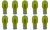 Box of 10 #906Y (Yellow) Lamp Auto Bulb