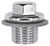5/8"-18 Oil Drain Plug With Seal, 7/8" Washer Diameter, Zinc Finish (Qty: 2)