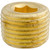 1/2"-16 Brass Pipe Plug, 9/16" Long, Marli (Qty: 5)