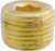 1/2"-16 Brass Pipe Plug, 9/16" Long, Marli (Qty: 5)
