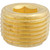 3/8"-18 Brass Pipe Plug, 7/16" Long, Marli (Qty: 10)
