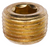 3/8"-18 Brass Pipe Plug, 7/16" Long, Marli (Qty: 10)