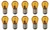 Box of 10 #7507 Lamp PY21W Bulb Automotive Lightbulb, 12V, 21W, BAU15s, 21 Watt