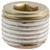 1/8"-28 Brass Japanese Pipe Plug, 8mm Long, With Sealant, Marli (Qty: 25)