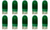 Box of 10 #194G (Green) Lamp Auto Bulb Automotive 14V 3.78W 0.27A
