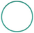 Green Rubber Gasket, M70 x M75, 70mm Id, 75mm OD, 2.7mm Thick (Qty: 10)