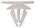 Body Side Molding Clip, White Nylon, for GM 92138865 (Qty: 15)