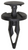 Push-Type Retainer, Black Nylon, for GM 10157900, 11517803, 15993201 (Qty: 25)