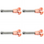 4-Pack Headlight Adjustment Screw Kit 1975 on AMC Concord, Eagle, Cadillac, Olds