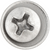Tapping Screw #8-18 x 5/8" Phillips Oval Flush Wash SEMS TEK, Chrome (Qty: 100)
