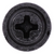 Tapping Screw #6 x 1/2, Phillips Flat Top Washer Head, Black (Qty: 100)