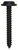 Tapping Screw #6 x 1", Phillips Flat Top Washer Head, Black (Qty: 100)