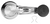 Window Crank Handle, Black Knob, 1952 on, for GM 1732326
