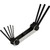 Fold-Up Hex Key Set, 9 Keys, 5/16" to 1/4", USA-Made