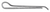 1/16" x 3/4" Hammer Lock Cotter Pin, Zinc, Made in USA (Qty: 200)