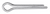 5/32" x 1" Hammer Lock Cotter Pin, Zinc, Made in USA (Qty: 100)