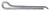 5/32" x 1-1/2" Hammer Lock Cotter Pin, Zinc, Made in USA (Qty: 100)
