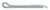 5/32" x 2" Hammer Lock Cotter Pin, Zinc, Made in USA (Qty: 100)
