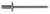 Steel Pan-L Rivets, 1/8" Shank x 7/32" , Dome 3/8" Flange, Steel (Qty: 100)