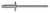 Steel Pan-L Rivets, 1/8" Shank x 25/64", Dome 3/8" Flange, Steel (Qty: 500)