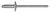 Steel Pan-L Rivets, 1/8" Shank x 25/64", Dome 3/8" Flange, Steel (Qty: 100)