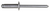 Steel/Aluminum Pan-L Rivets, 3/16" Shank x 9/16",  Dome 3/8" Flange (Qty: 100)