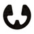 E-Type Retaining Rings/Clips, for 1/16" Shaft, 0.052" x 0.012" Groove (Qty: 100)