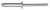 Steel Pan-L Rivets, 3/16" Shank x 13/16", Dome 3/8" Flange (Qty: 500)