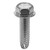 Tapping Screw #12-24 x 1", Ind. 5/16" Hex Head, Zinc Chromate (Qty: 100)