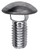 Bumper Bolt, 7/16"-14 x 1", Stainless Steel Cap, Zinc Finish (Qty: 25)