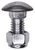 Bumper Bolt & Lock Nut, 7/16"-14 x 1", Stainless Steel Cap, Zinc (Qty: 25)