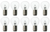Box of 10 #1144 Lamp Auto Bulb Automotive Lightbulb 12.5V 24.8W 1.98A BA15d
