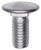 Bumper Bolt, 7/16"-14 x 1", Truss Head, Stainless Cap, Zinc Finish (Qty: 25)