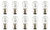 Box of 10 #7225 Lamp Auto Bulb Automotive Lightbulb NEW